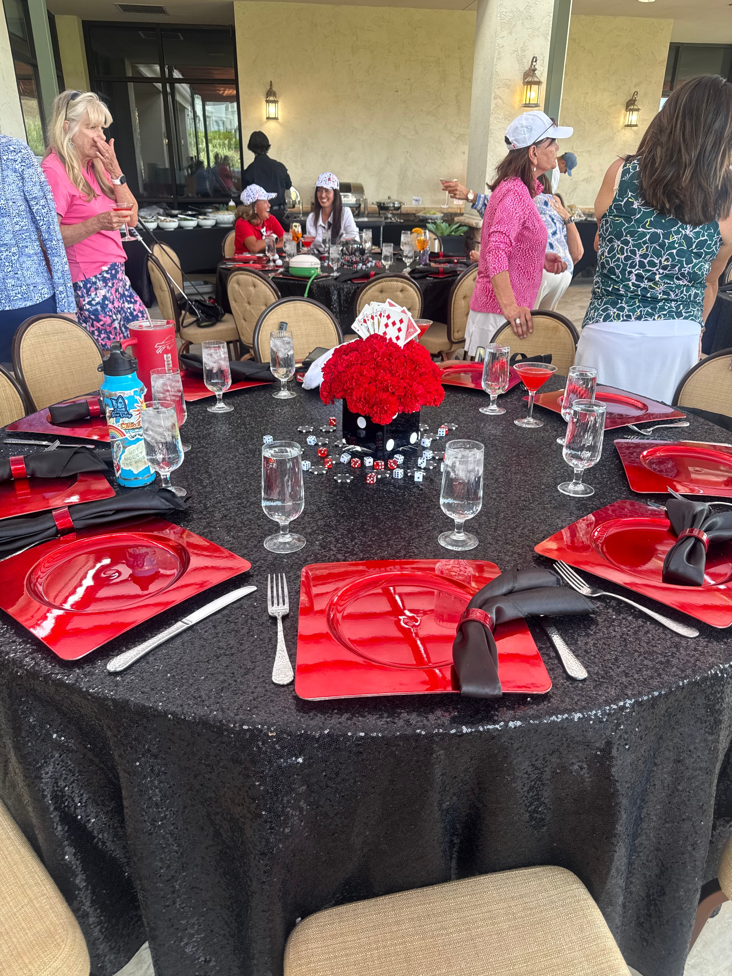 Elegant corporate gala event with beautifully styled dinner tablescape